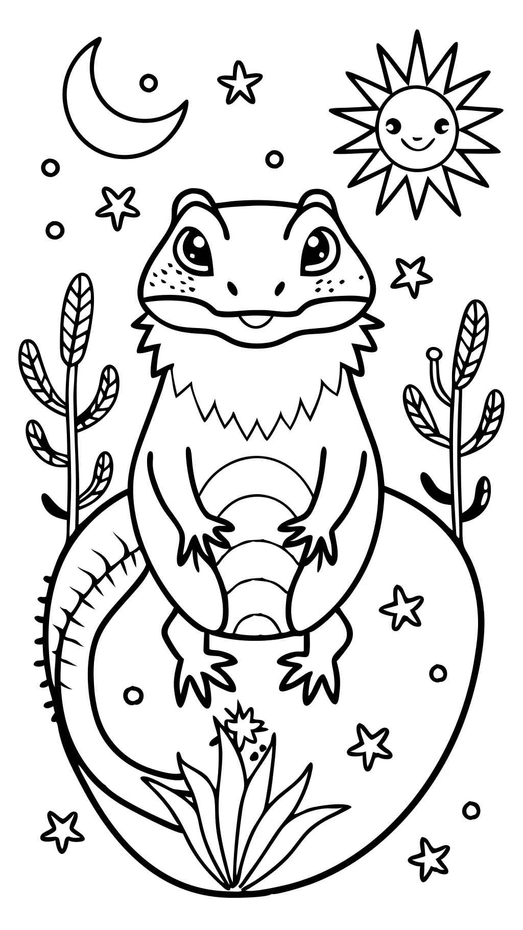 coloring pages of bearded dragons